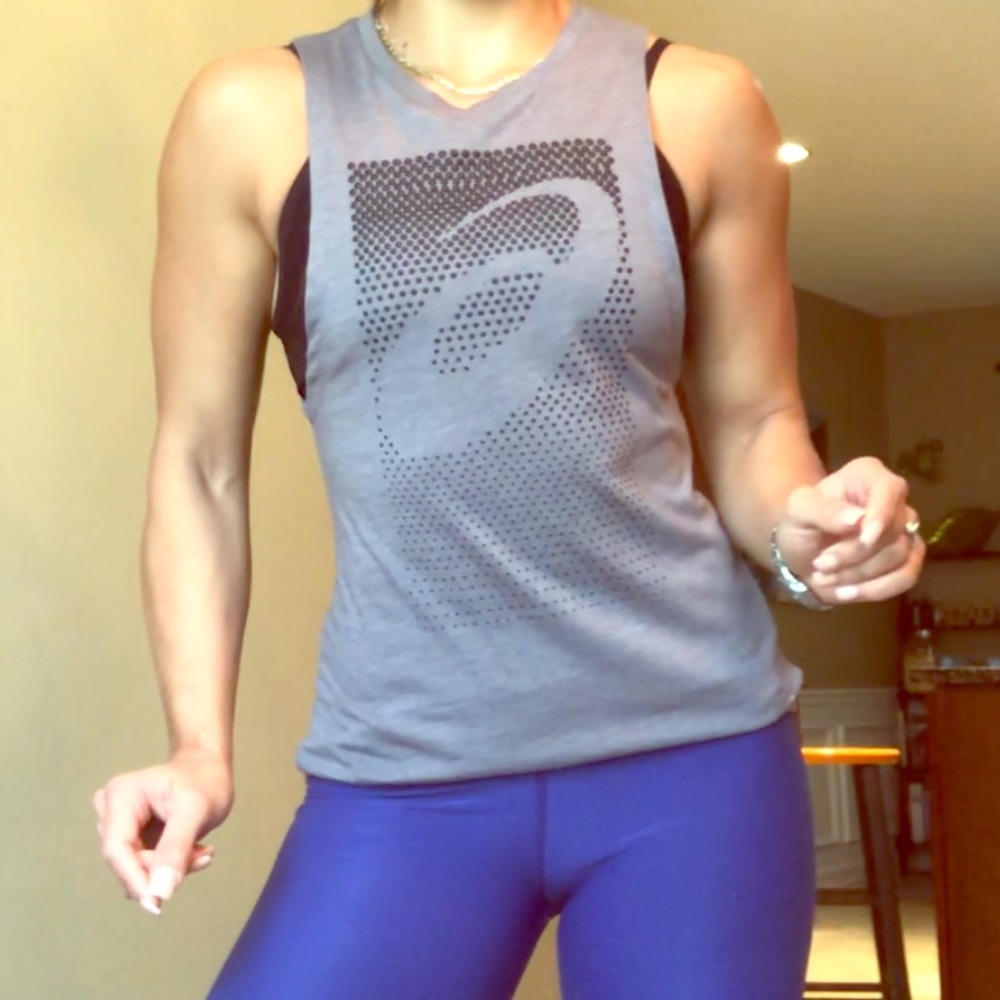 XS GRAY ASICS MUSCLE TANK